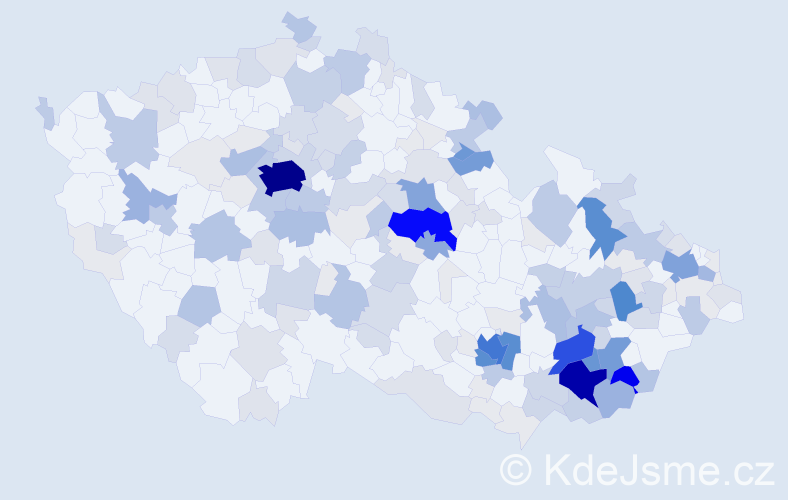 Příjmení: 'Remešová', počet výskytů 816 v celé ČR
