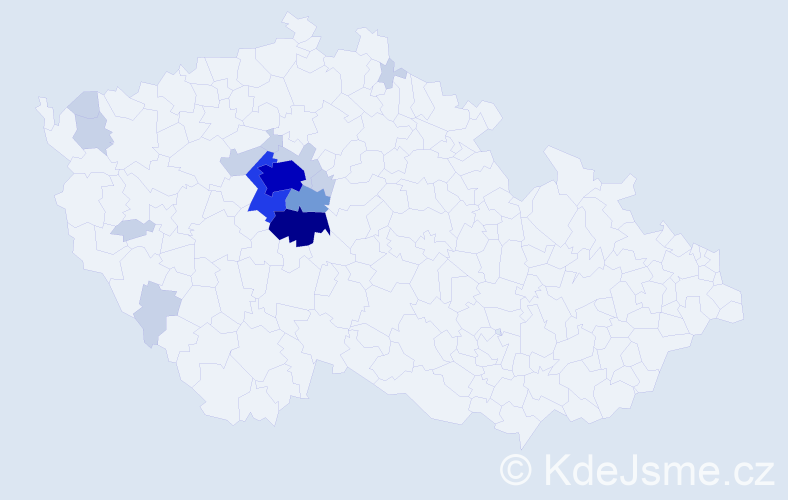 Příjmení: 'Vrbovec', počet výskytů 44 v celé ČR