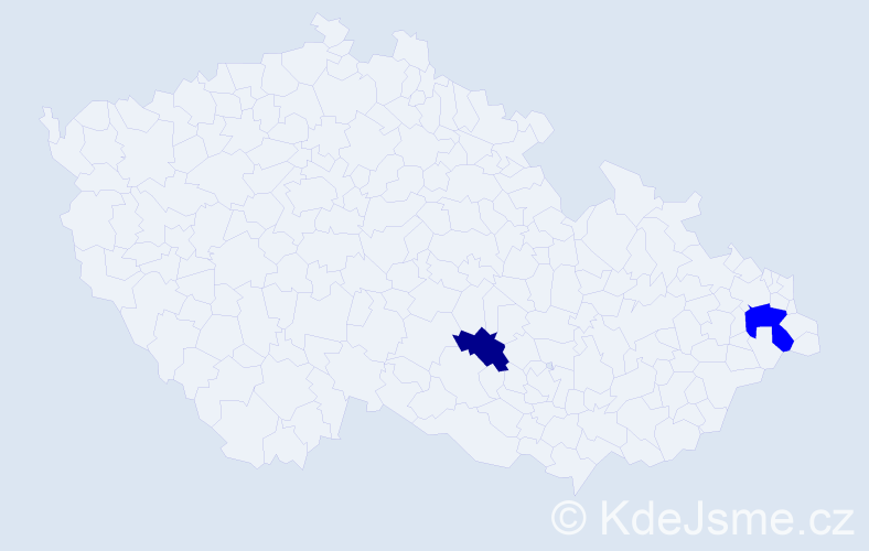Příjmení: 'Paľovová', počet výskytů 3 v celé ČR