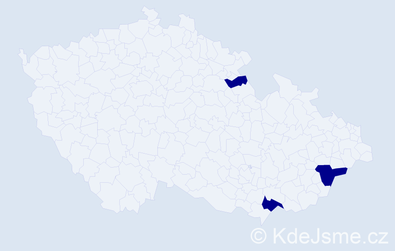 Příjmení: 'Proksa', počet výskytů 6 v celé ČR