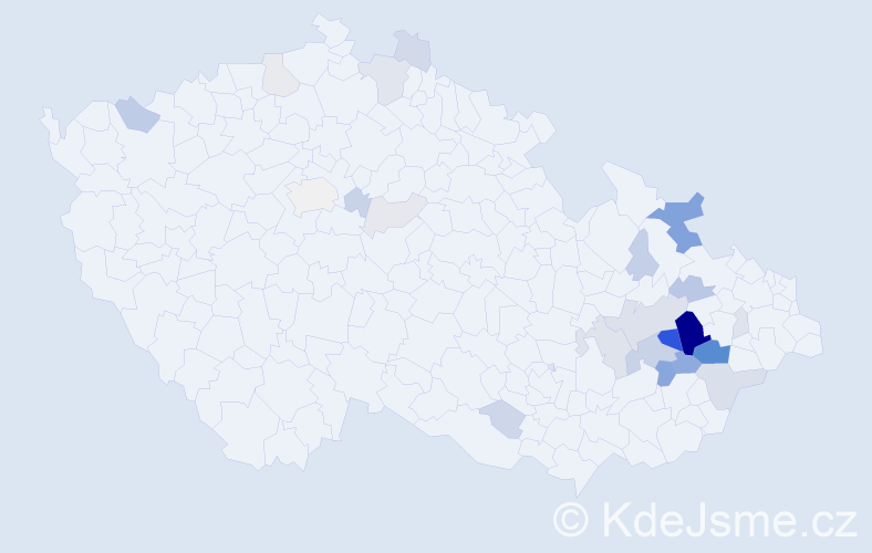 Příjmení: 'Gadasová', počet výskytů 77 v celé ČR