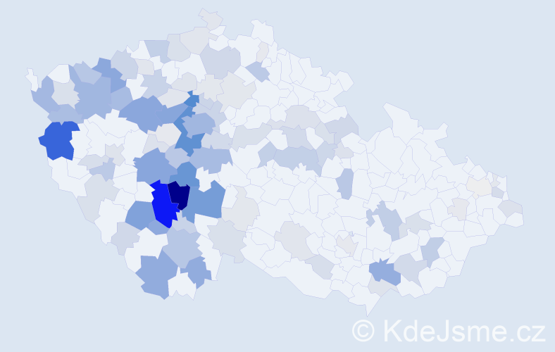 Příjmení: 'Márová', počet výskytů 491 v celé ČR