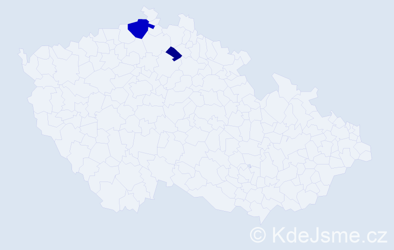 Příjmení: 'Kelešiová', počet výskytů 5 v celé ČR