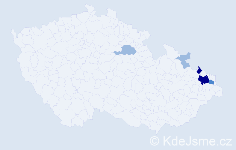 Příjmení: 'Besuch', počet výskytů 12 v celé ČR