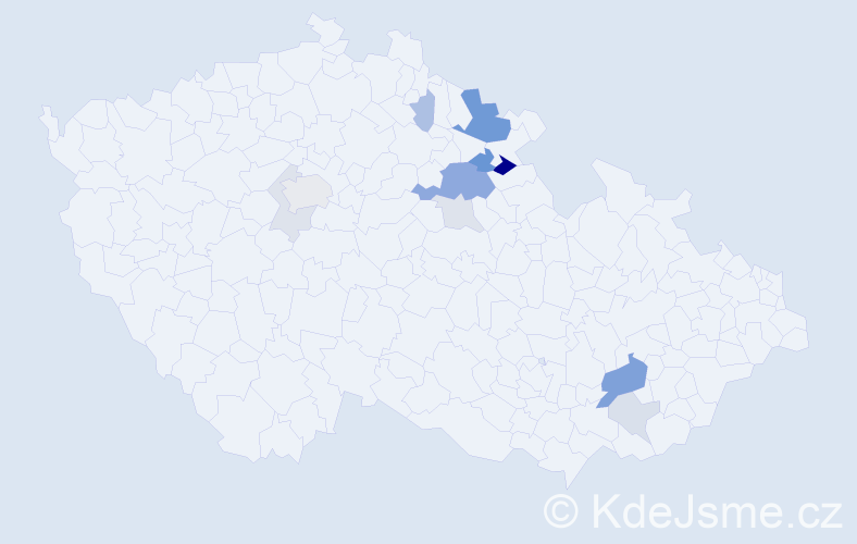 Příjmení: 'Vyhlíd', počet výskytů 30 v celé ČR