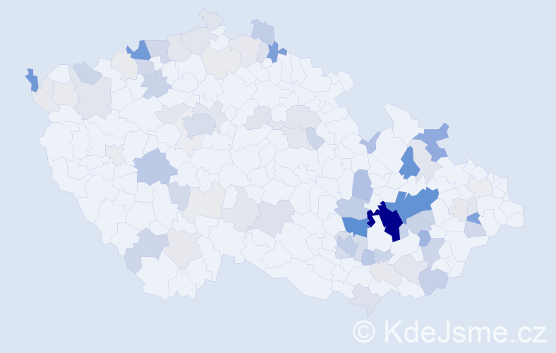 Příjmení: 'Lošťáková', počet výskytů 314 v celé ČR