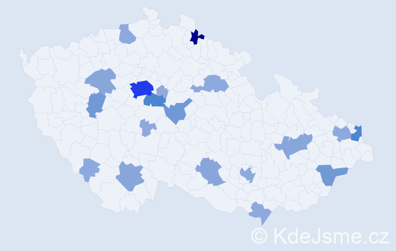 Příjmení: 'Szalai', počet výskytů 52 v celé ČR