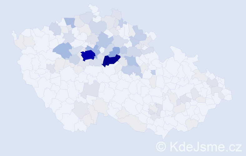Příjmení: 'Sixtová', počet výskytů 393 v celé ČR