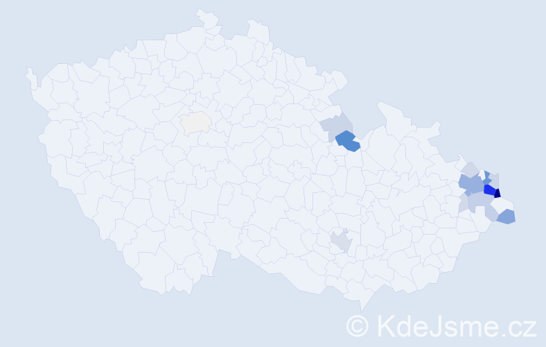 Příjmení: 'Burkotová', počet výskytů 71 v celé ČR