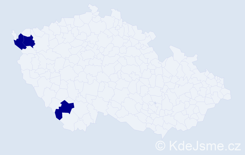 Příjmení: 'Boglar', počet výskytů 3 v celé ČR