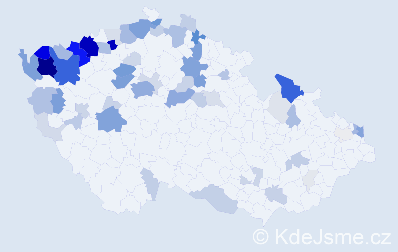 Příjmení: 'Beňáková', počet výskytů 295 v celé ČR