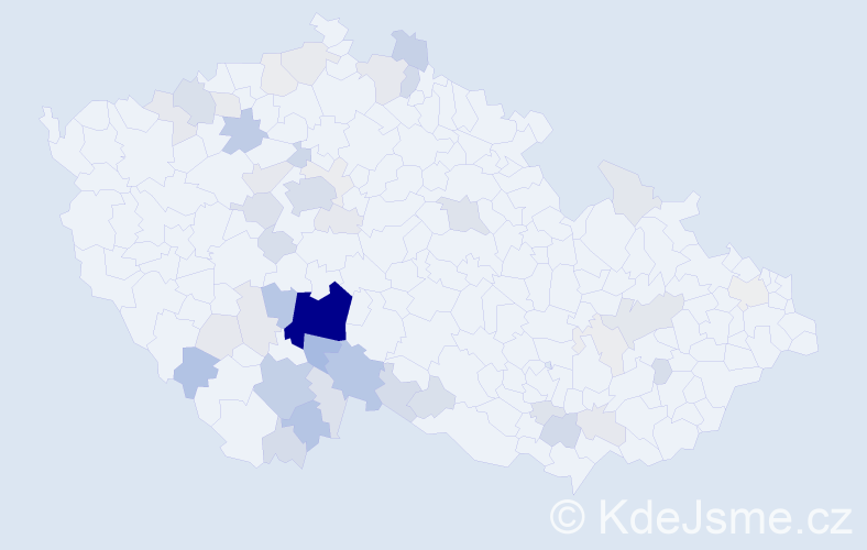 Příjmení: 'Lutovská', počet výskytů 167 v celé ČR