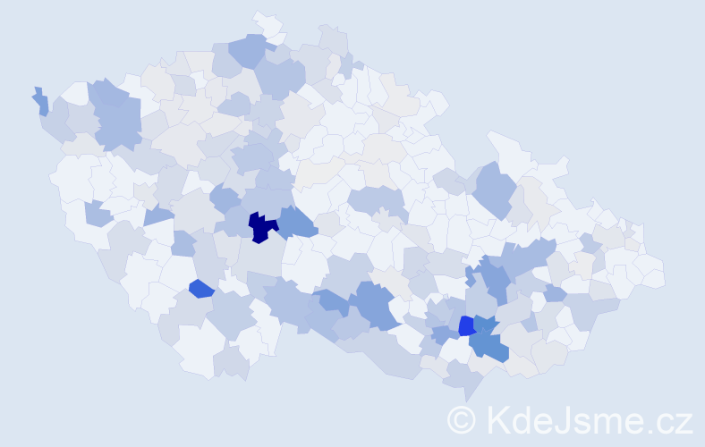 Příjmení: 'Moudrá', počet výskytů 797 v celé ČR