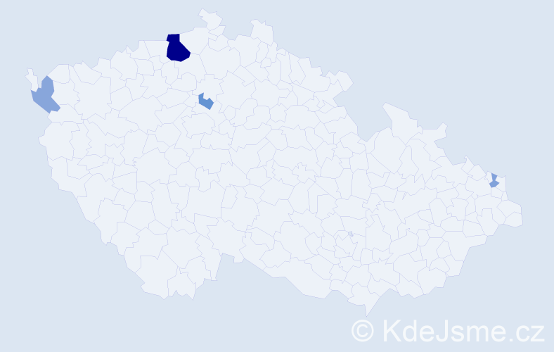 Příjmení: 'Chudina', počet výskytů 11 v celé ČR