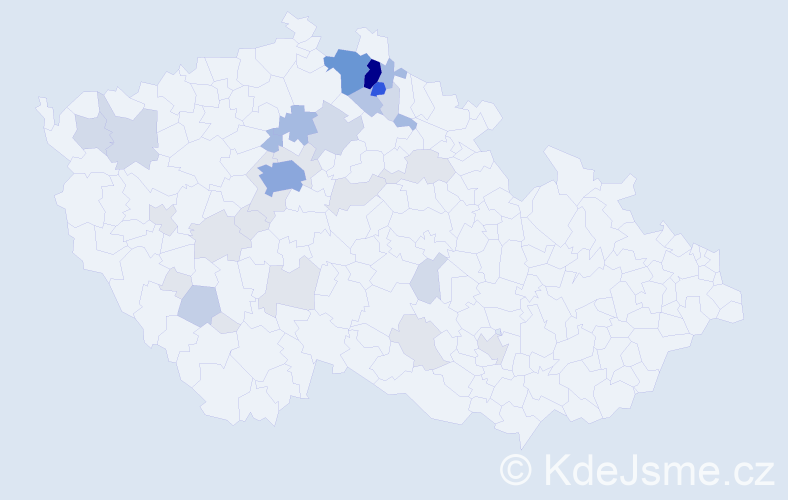 Příjmení: 'Štryncl', počet výskytů 121 v celé ČR