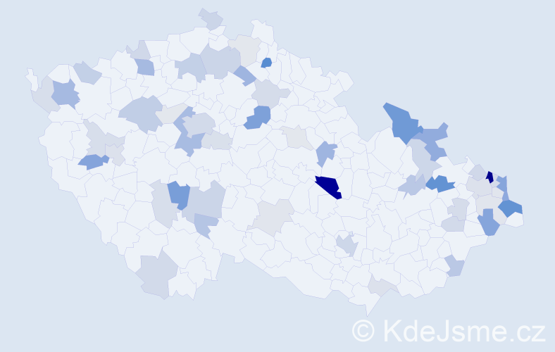 Příjmení: 'Nemec', počet výskytů 129 v celé ČR