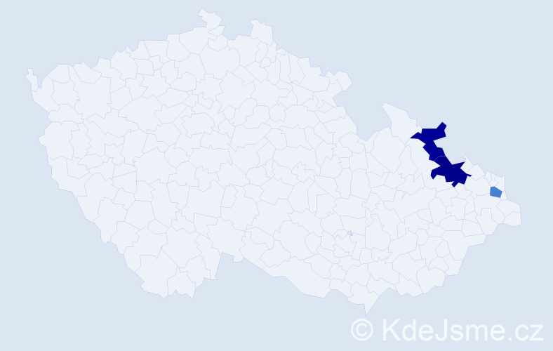 Příjmení: 'Freibrücková', počet výskytů 4 v celé ČR