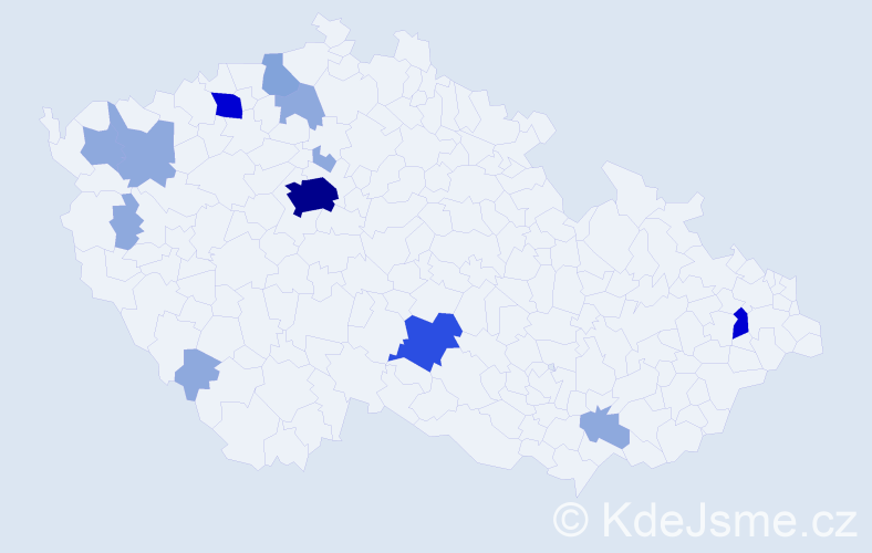 Příjmení: 'Mende', počet výskytů 36 v celé ČR