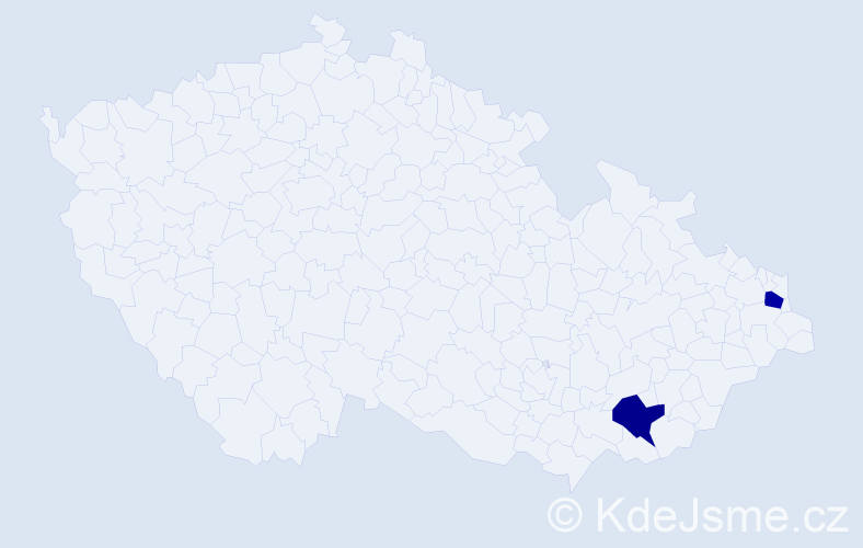 Příjmení: 'Kuboši', počet výskytů 2 v celé ČR