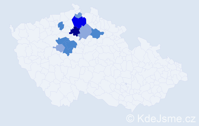 Příjmení: 'Vajdl', počet výskytů 31 v celé ČR