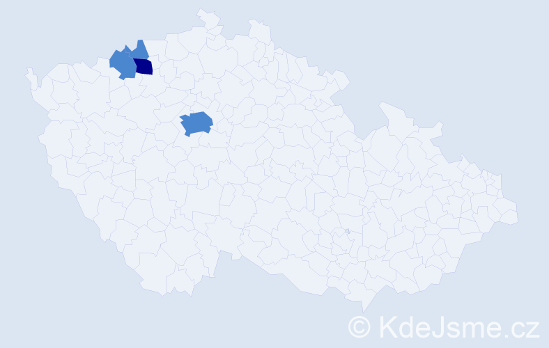 Příjmení: 'Frühling', počet výskytů 6 v celé ČR