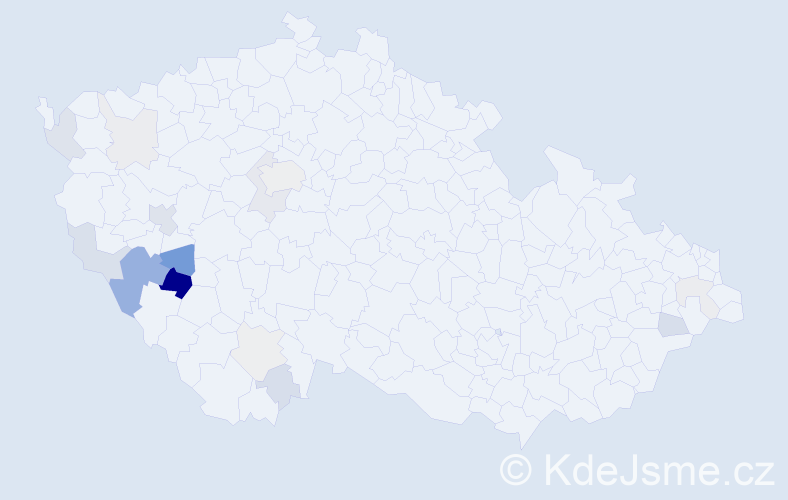 Příjmení: 'Kubaňová', počet výskytů 49 v celé ČR