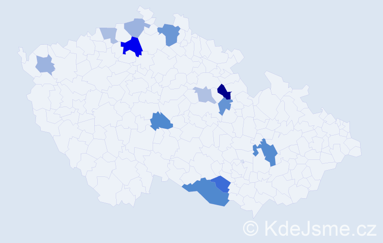Příjmení: 'Ducká', počet výskytů 22 v celé ČR