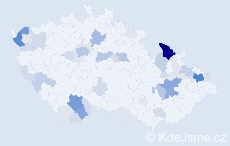 Příjmení: 'Salvová', počet výskytů 178 v celé ČR