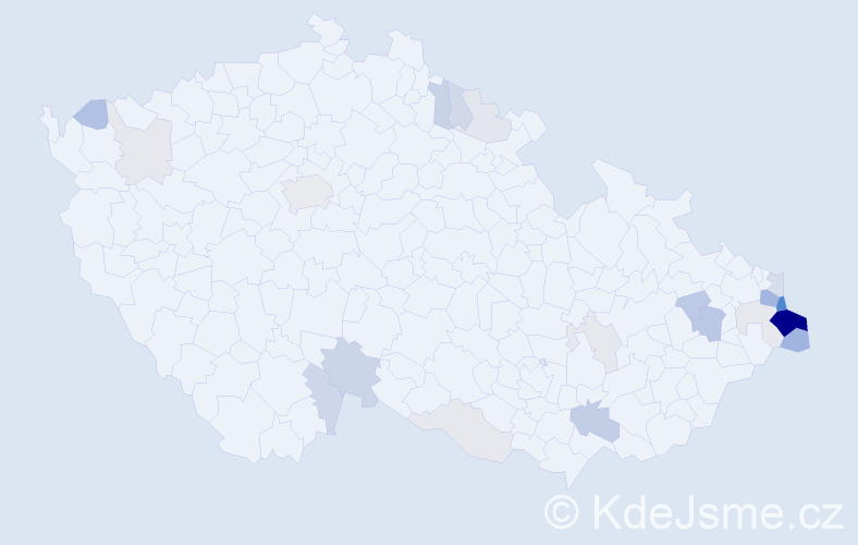 Příjmení: 'Wrzecionko', počet výskytů 73 v celé ČR