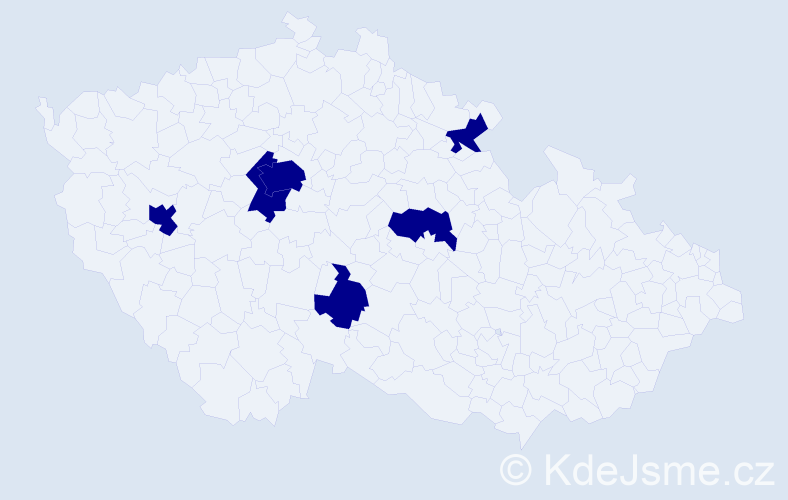 Příjmení: 'Doan Duc', počet výskytů 6 v celé ČR