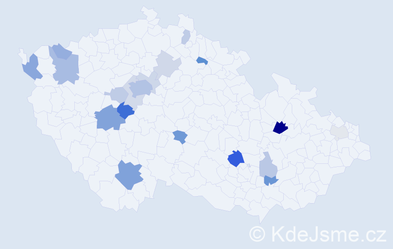 Příjmení: 'Held', počet výskytů 47 v celé ČR