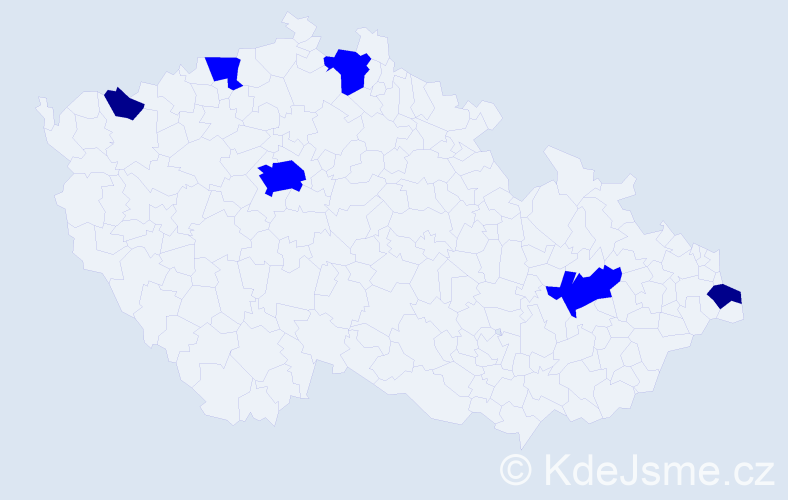 Příjmení: 'Demianová', počet výskytů 8 v celé ČR