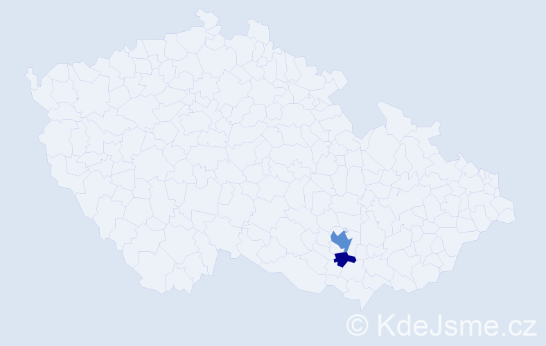 Příjmení: 'Kosevová', počet výskytů 9 v celé ČR