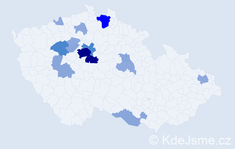 Příjmení: 'Lenner', počet výskytů 50 v celé ČR