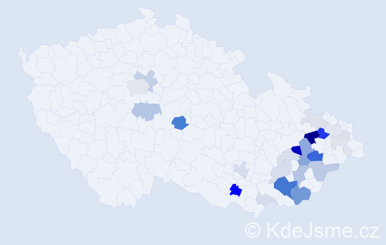 Příjmení: 'Libosvárová', počet výskytů 73 v celé ČR