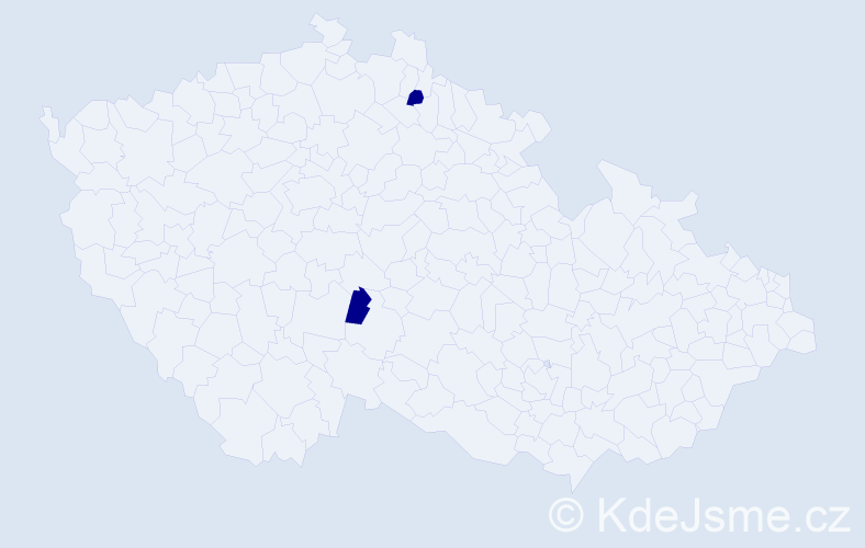 Příjmení: 'Talába', počet výskytů 4 v celé ČR