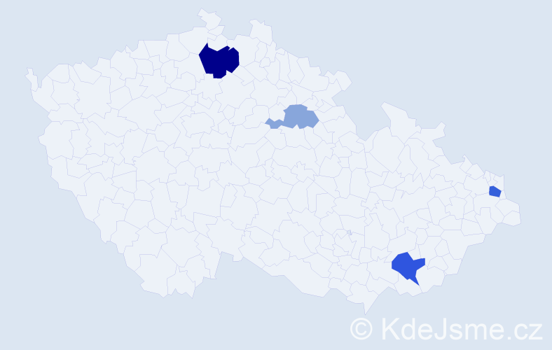 Příjmení: 'Kucharovic', počet výskytů 8 v celé ČR
