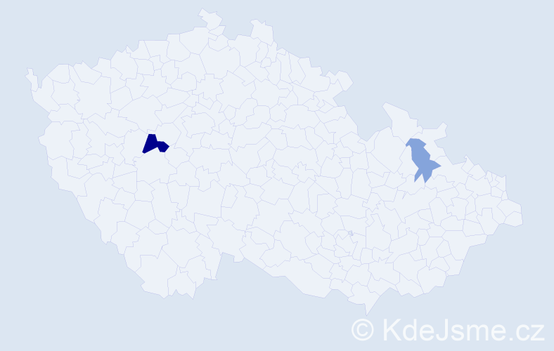 Příjmení: 'Horčár', počet výskytů 4 v celé ČR