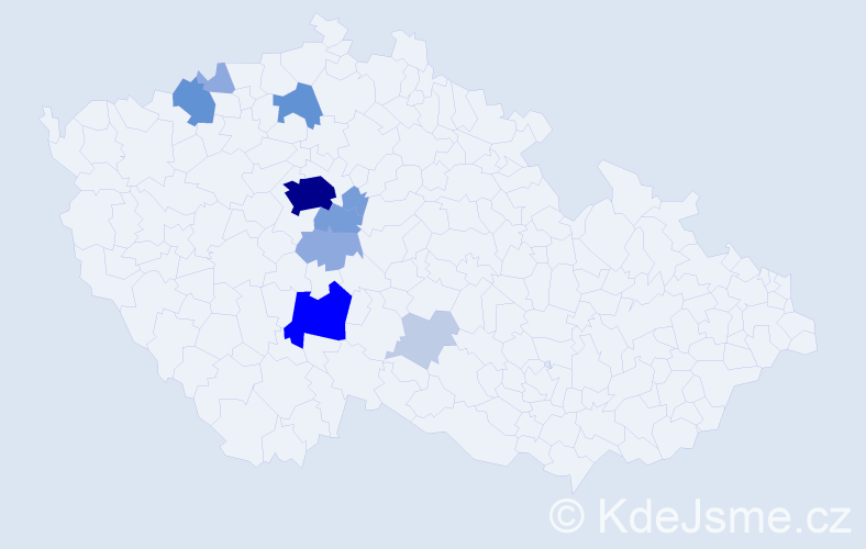Příjmení: 'Kulvajtová', počet výskytů 37 v celé ČR