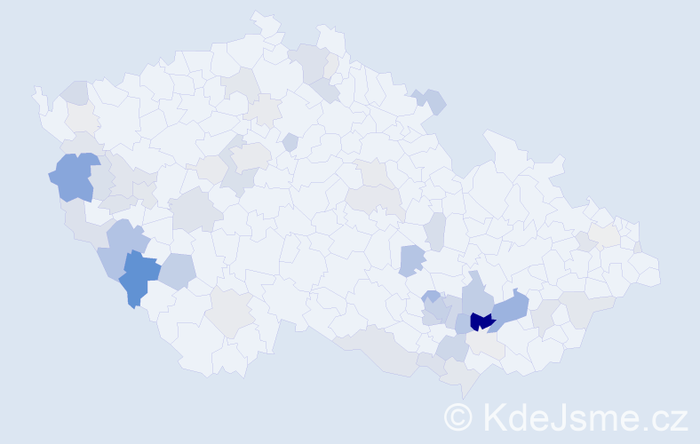 Příjmení: 'Sádlík', počet výskytů 193 v celé ČR