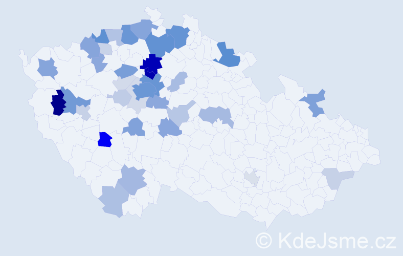 Příjmení: 'Löbl', počet výskytů 130 v celé ČR