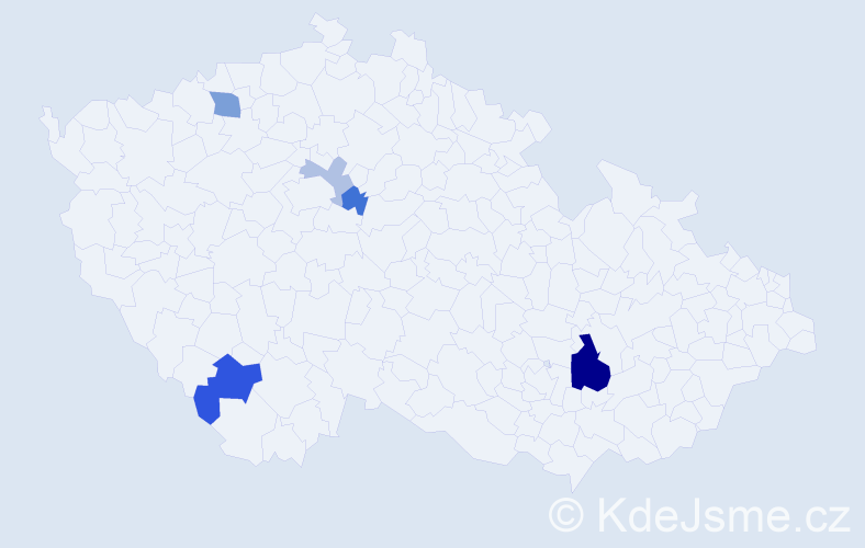 Příjmení: 'Trgala', počet výskytů 11 v celé ČR