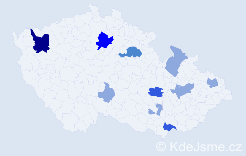 Příjmení: 'Silová', počet výskytů 23 v celé ČR