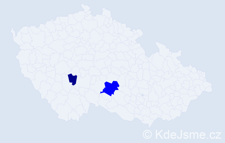 Příjmení: 'Baušková', počet výskytů 7 v celé ČR