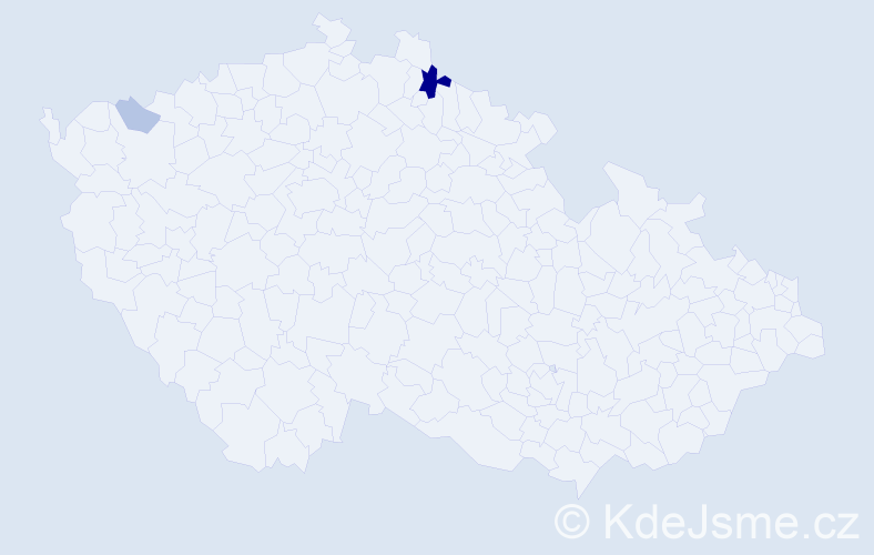 Příjmení: 'Oberhofner', počet výskytů 7 v celé ČR
