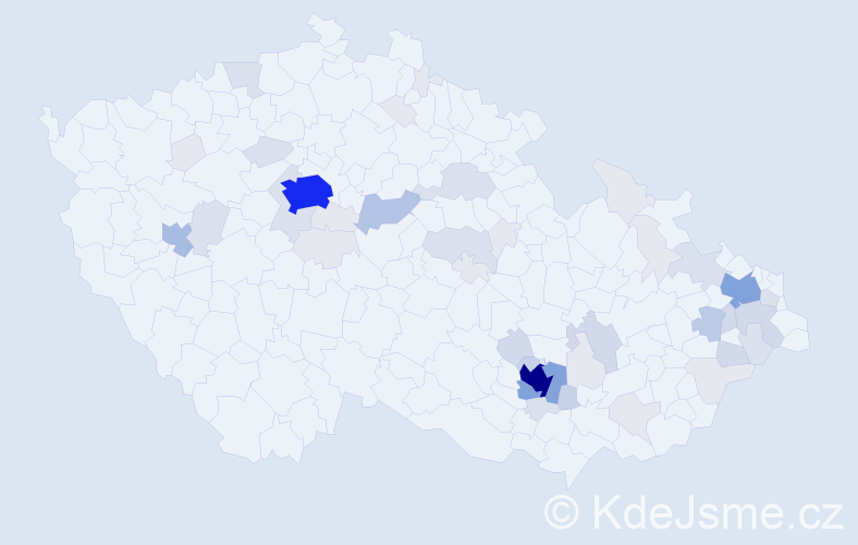 Příjmení: 'Rossi', počet výskytů 179 v celé ČR