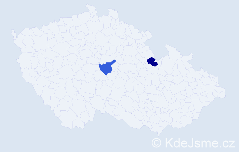 Příjmení: 'Tsendee', počet výskytů 2 v celé ČR