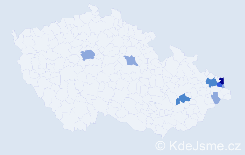 Příjmení: 'Parchanski', počet výskytů 16 v celé ČR