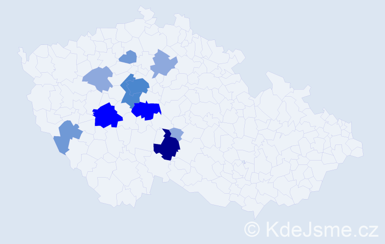 Příjmení: 'Hlom', počet výskytů 27 v celé ČR