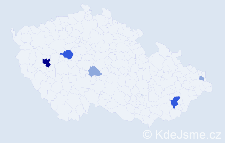 Příjmení: 'Benedykt', počet výskytů 13 v celé ČR
